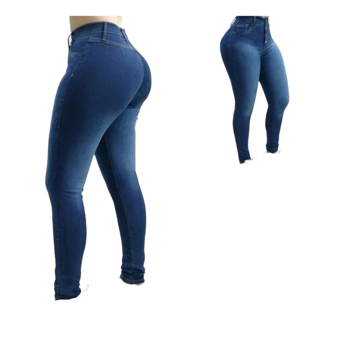 pantalon colombiano 1 pieza para dama mezclilla oscuro