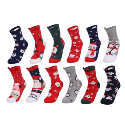 calcetines navideños con orejitas largas (12 pares)