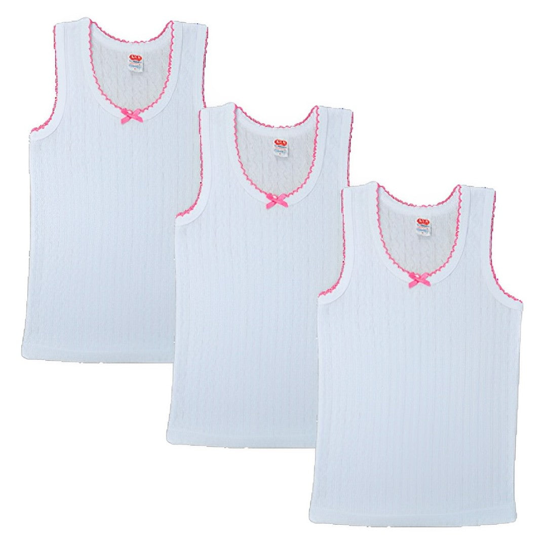 camiseta interior para niña escolar 3 piezas