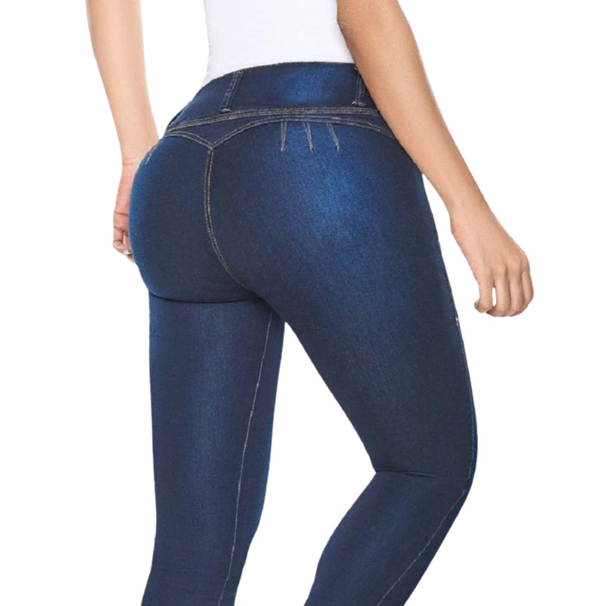 pantalon colombiano 1 pieza para dama mezclilla oscuro