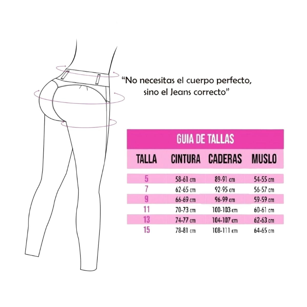 pantalon colombiano 1 pieza para dama mezclilla oscuro
