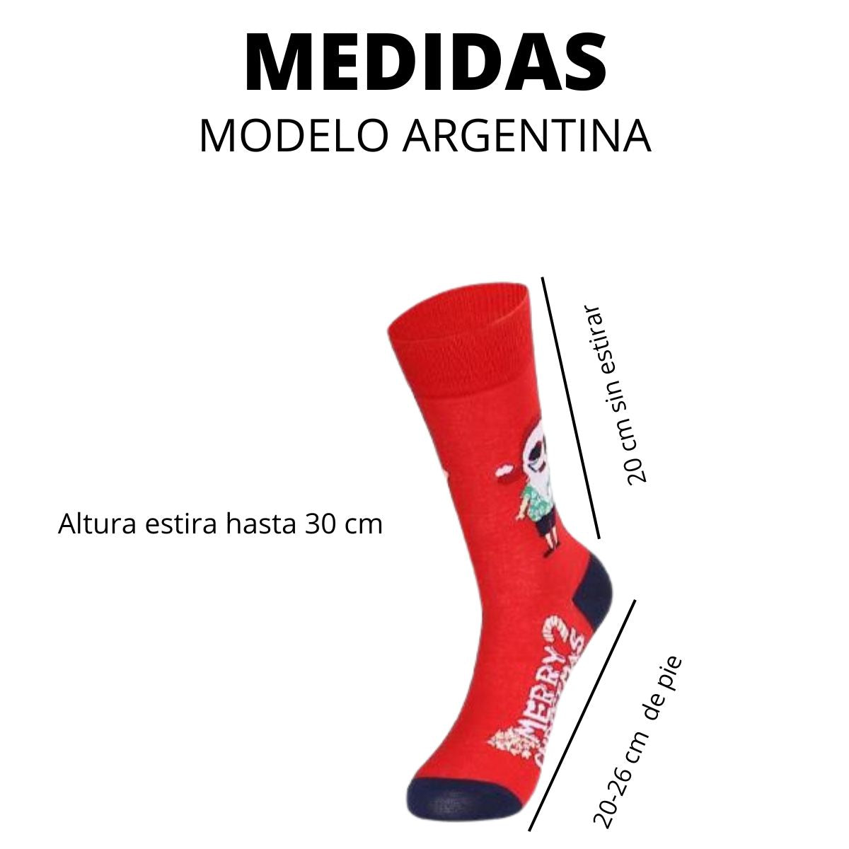 calcetines navideños largos (6 pares)