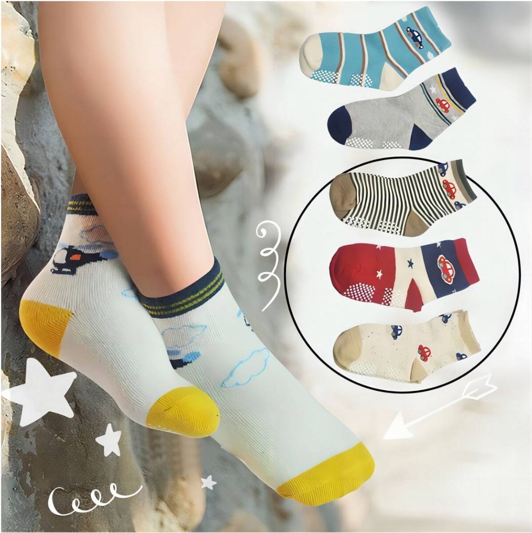 calcetines antiderrapantes  para niños varias tallas (1 par)