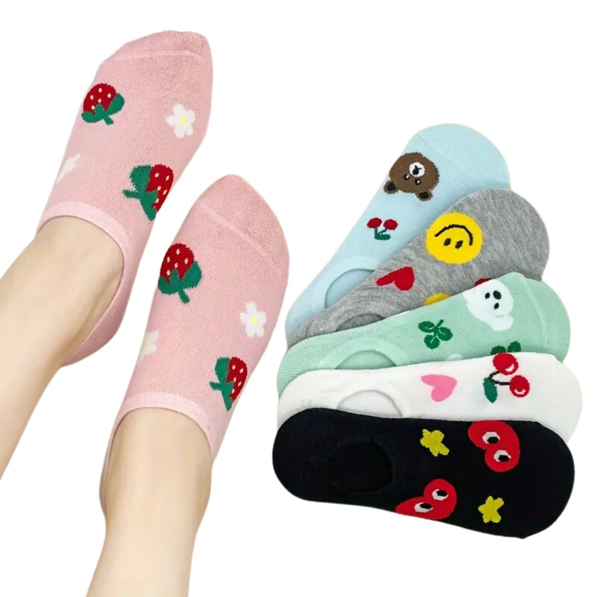 12 pares de calcetines invisibles para dama