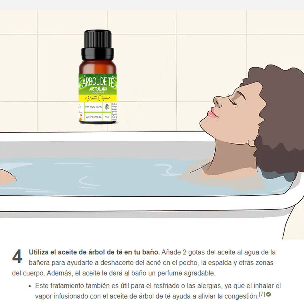 tratamiento para hongos arbol de te 100 % puro