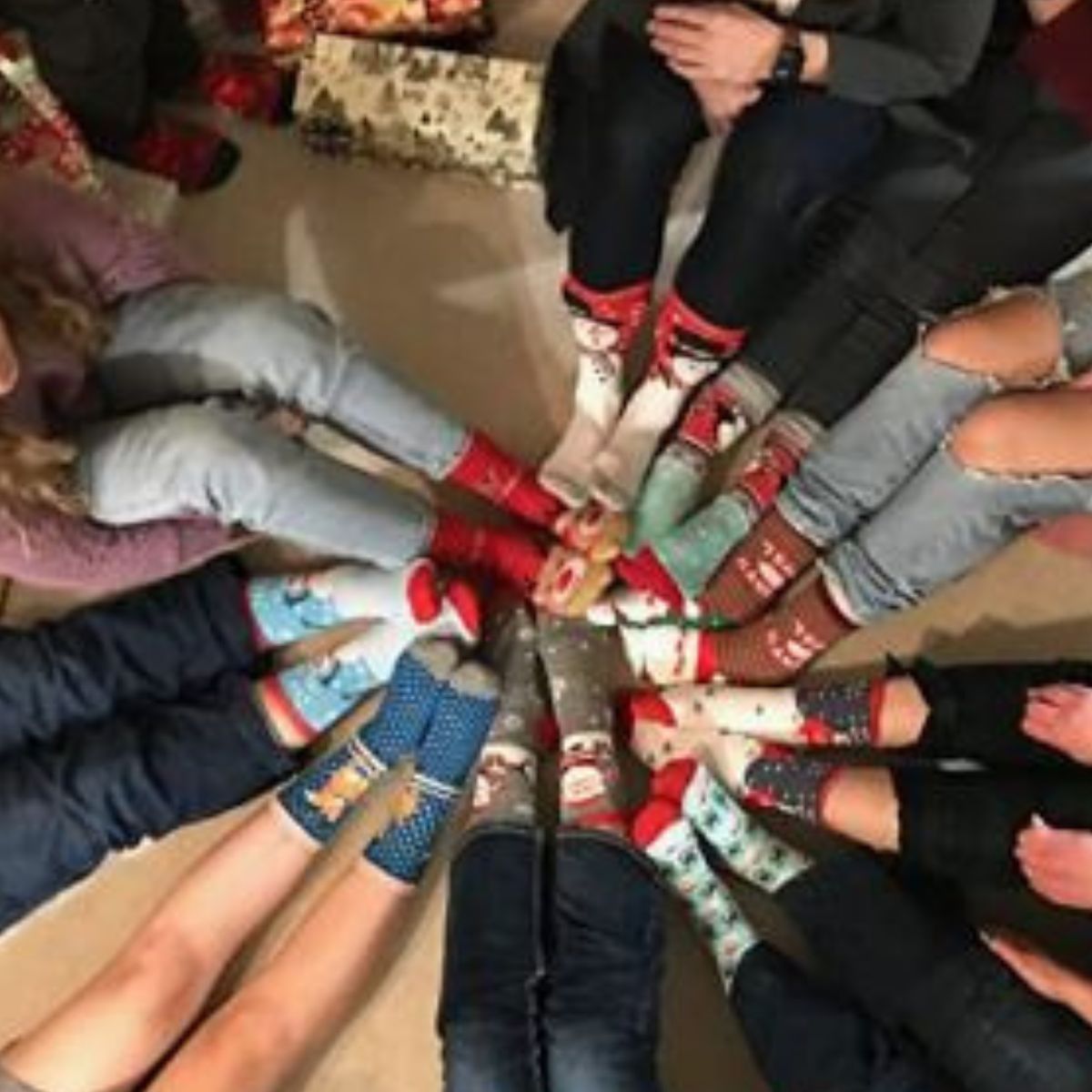 calcetines navideños largos (6 pares)