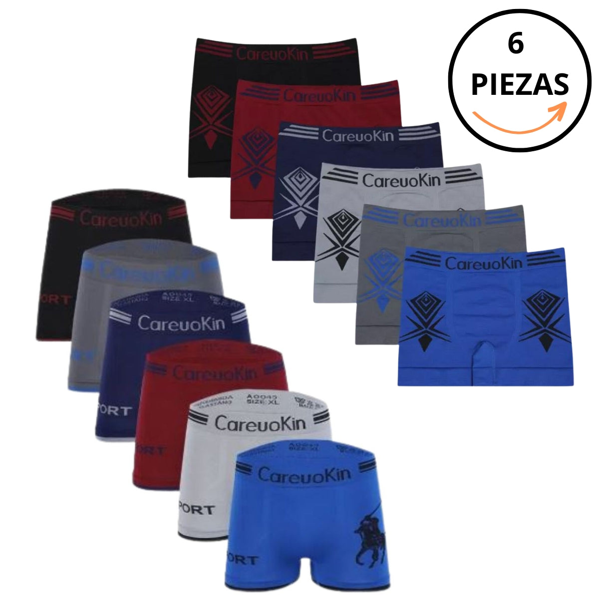 boxer hombre microfibra (6 piezas)