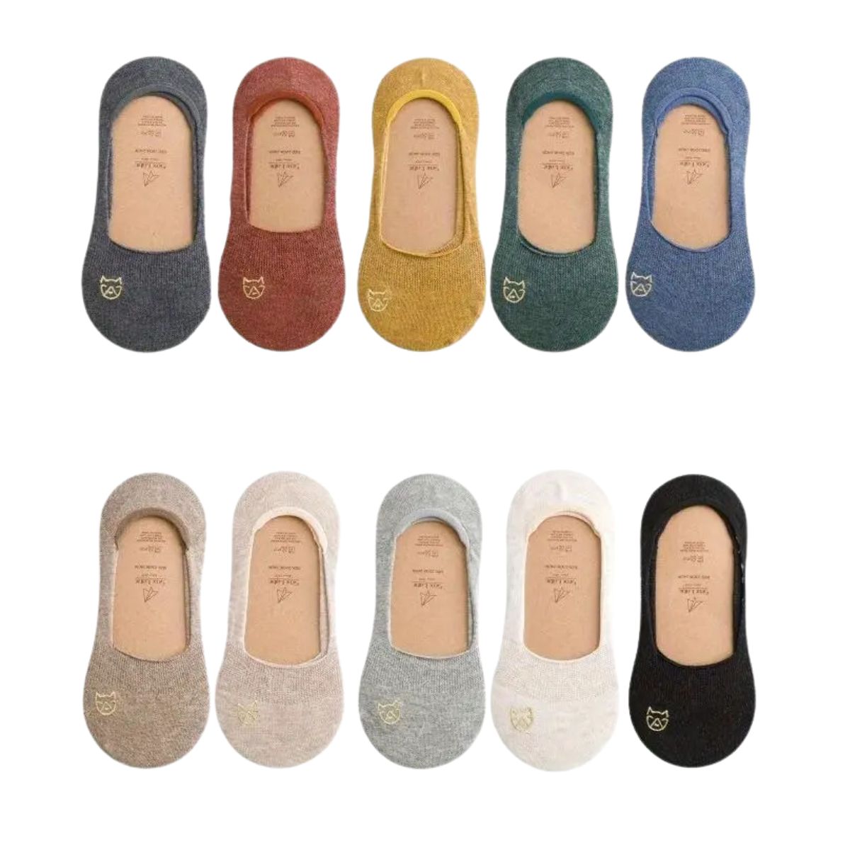 6 pares tin invisible para dama diseños