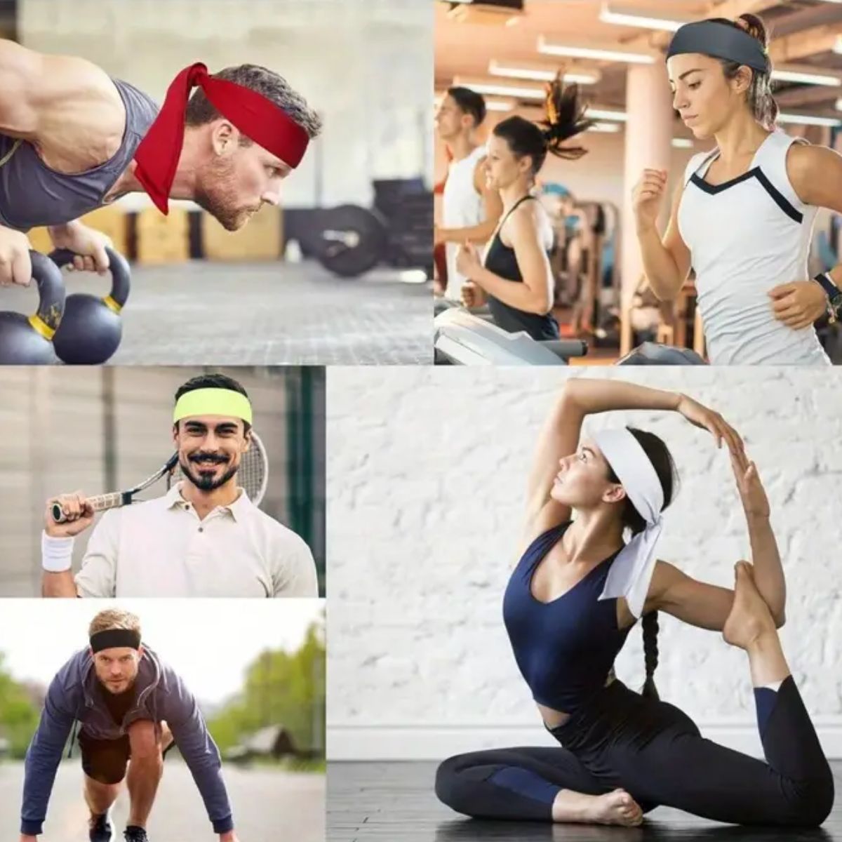 banda para cabello de karate 6 piezas