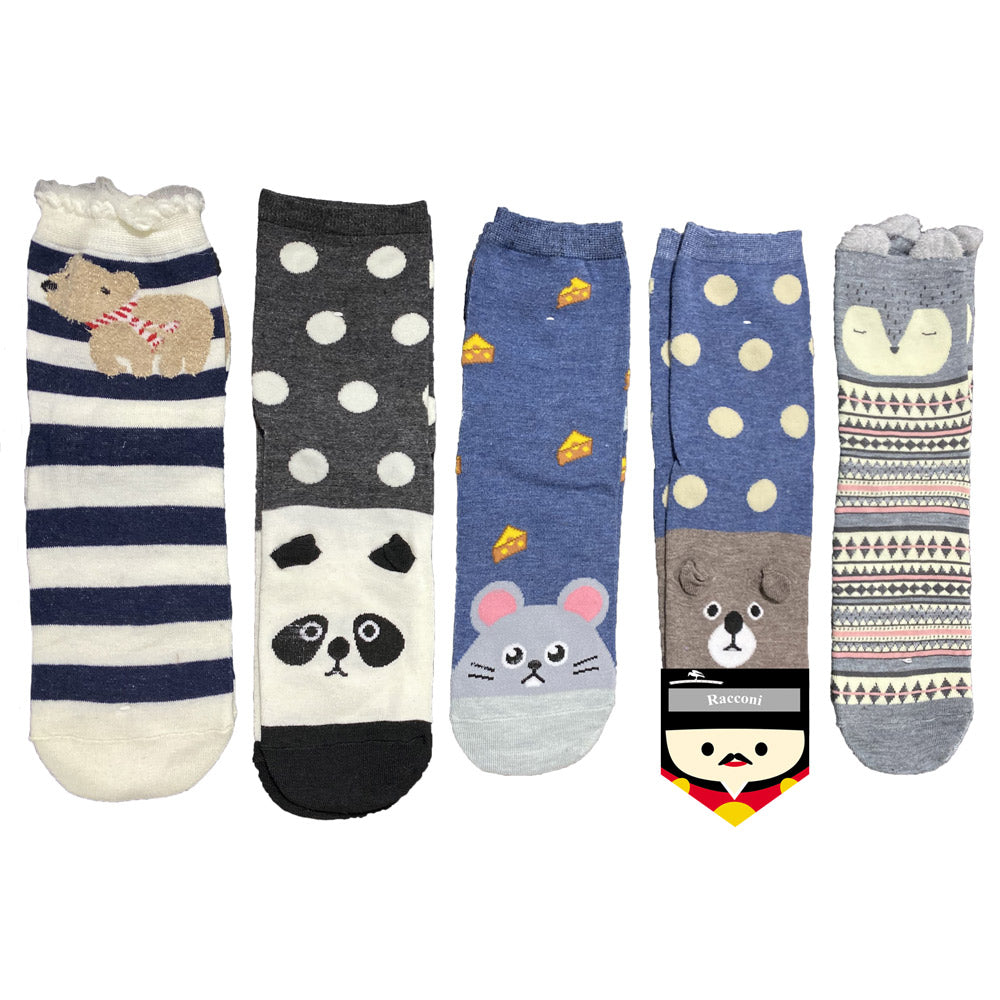 calcetas con diseños de animalitos 12 pares
