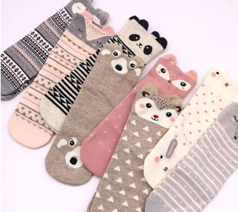 calcetas con diseños de animalitos 12 pares