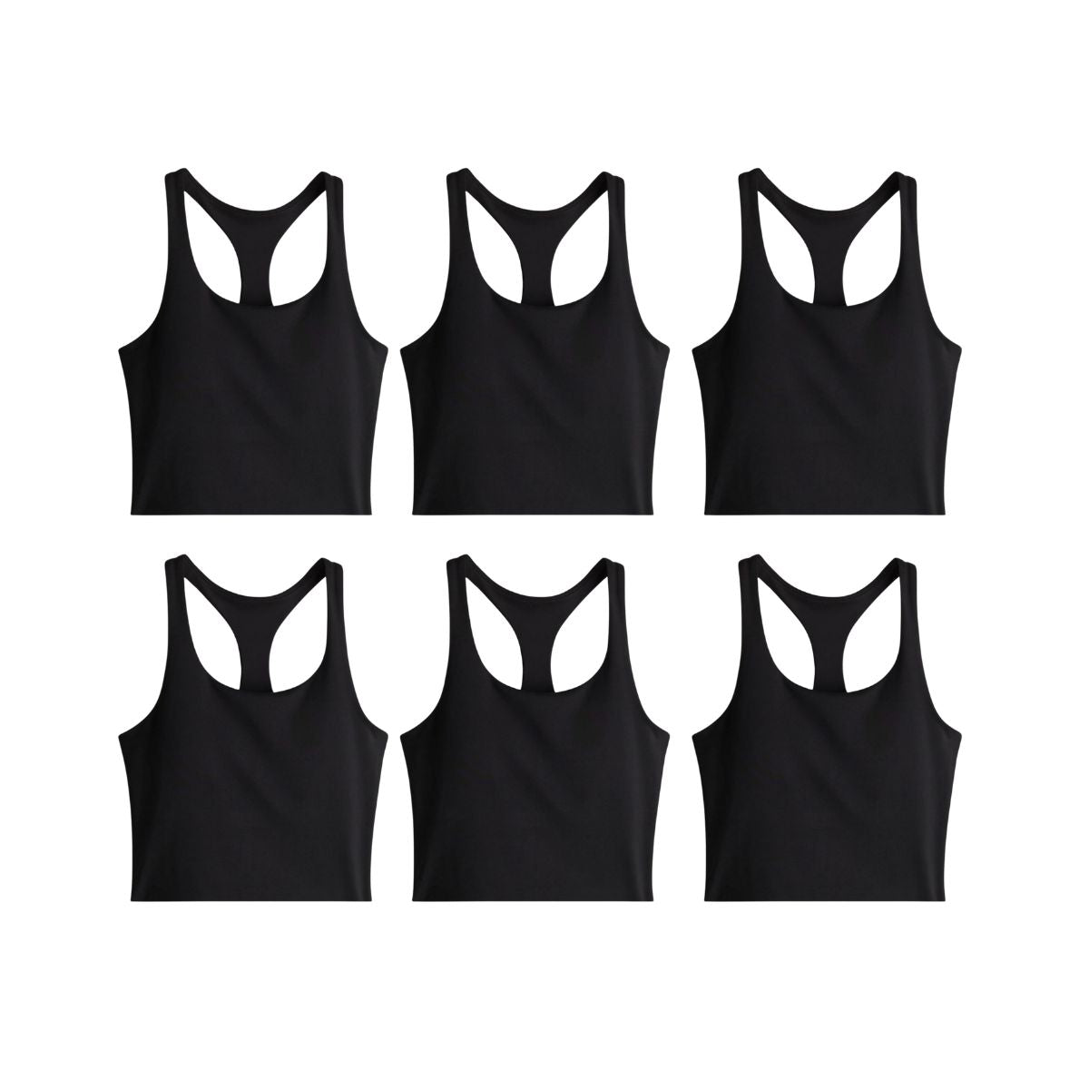 6 blusas top deportivo corto para mujeres múltiples deportes