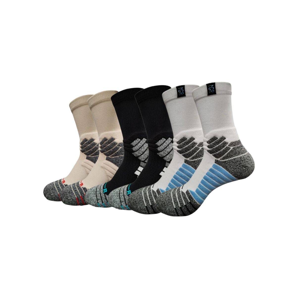 calceta deportiva compresion mujer y hombre 6 pares