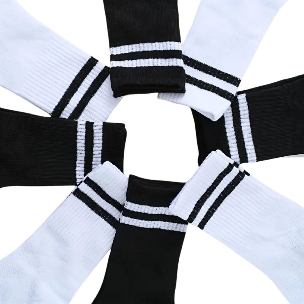 12 pares calceta larga mujer con rayas