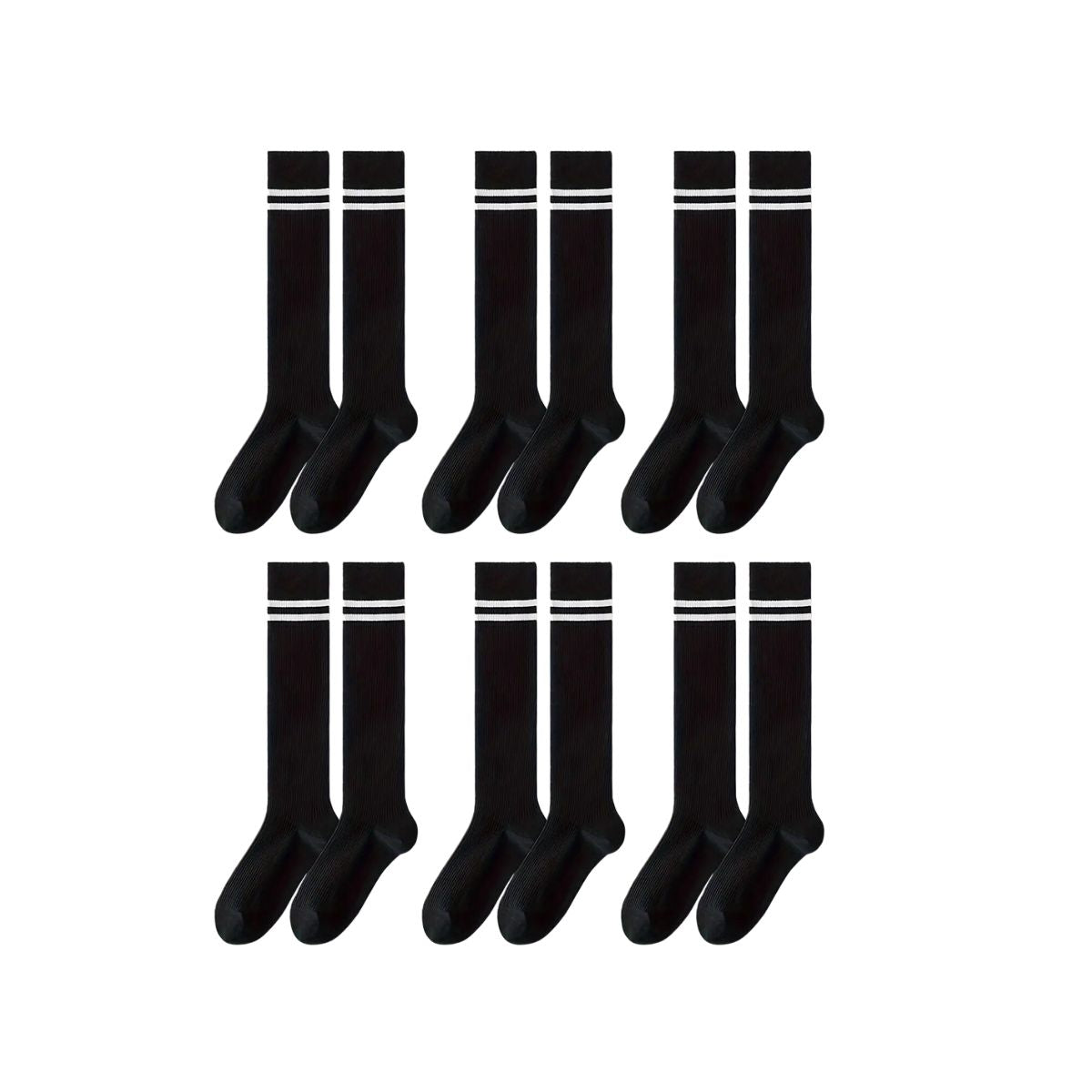 12 pares calceta larga mujer con rayas