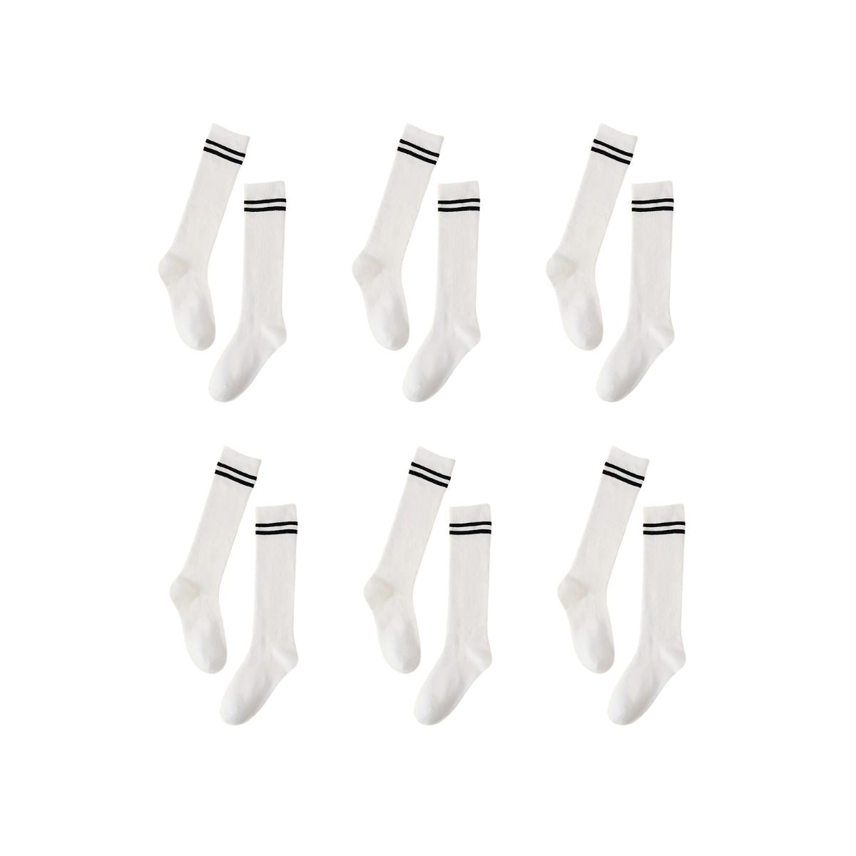 12 pares calceta larga mujer con rayas