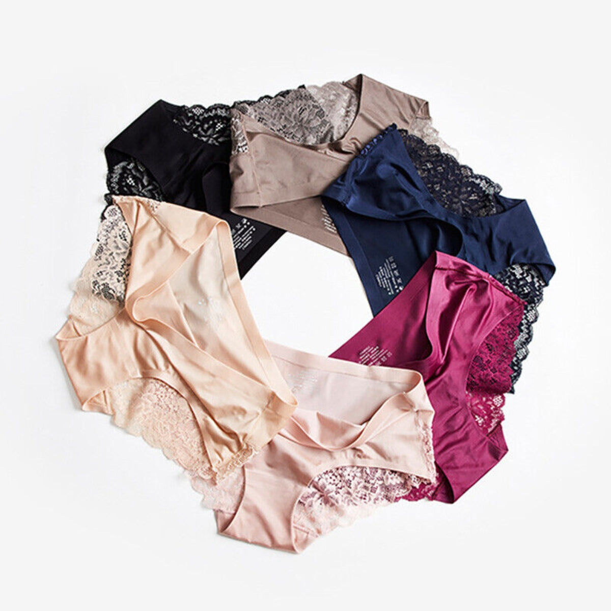 pantaleta invisible de encaje sexi y comodo seda (12 piezas)