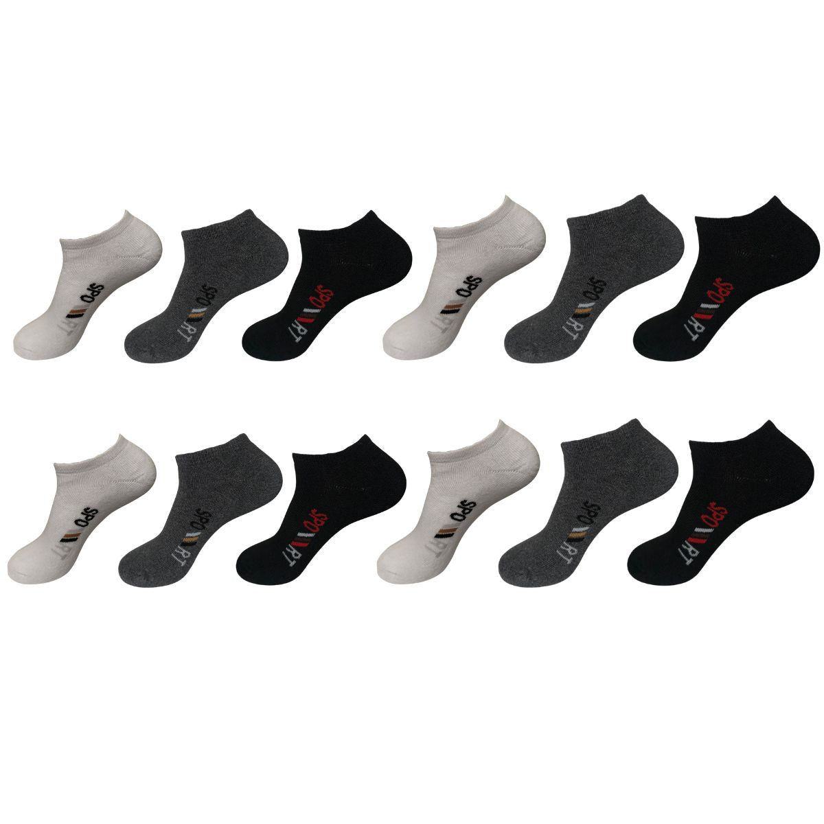 calcetín sport con toalla caballero 12 pares