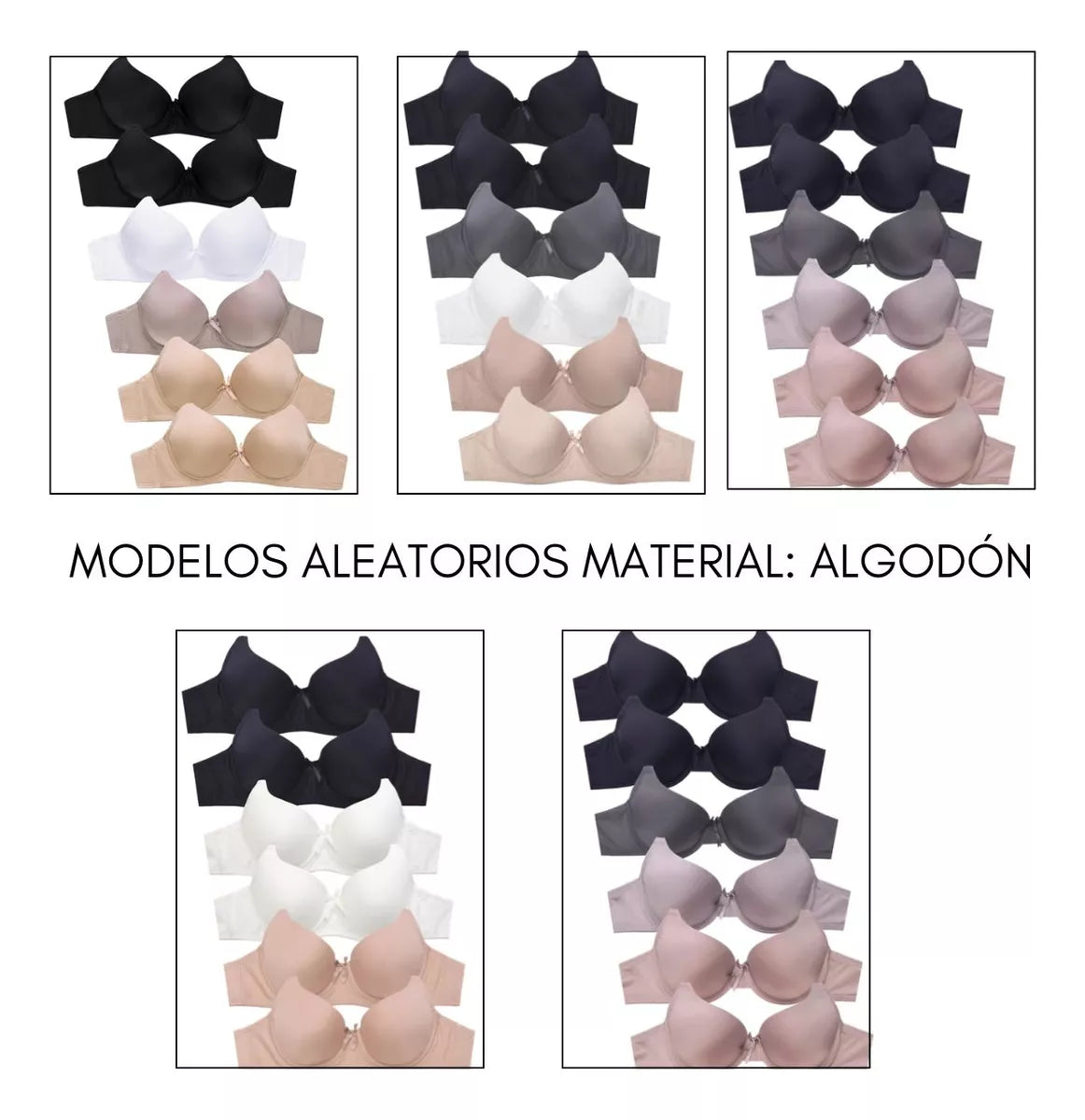 3 piezas brasier de dama talla b y c