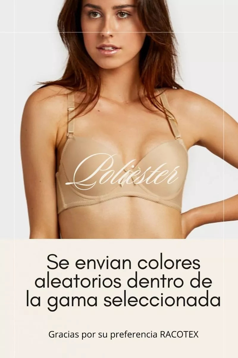 set 3 piezas brassiere con varilla mayoreo copa a, b y c