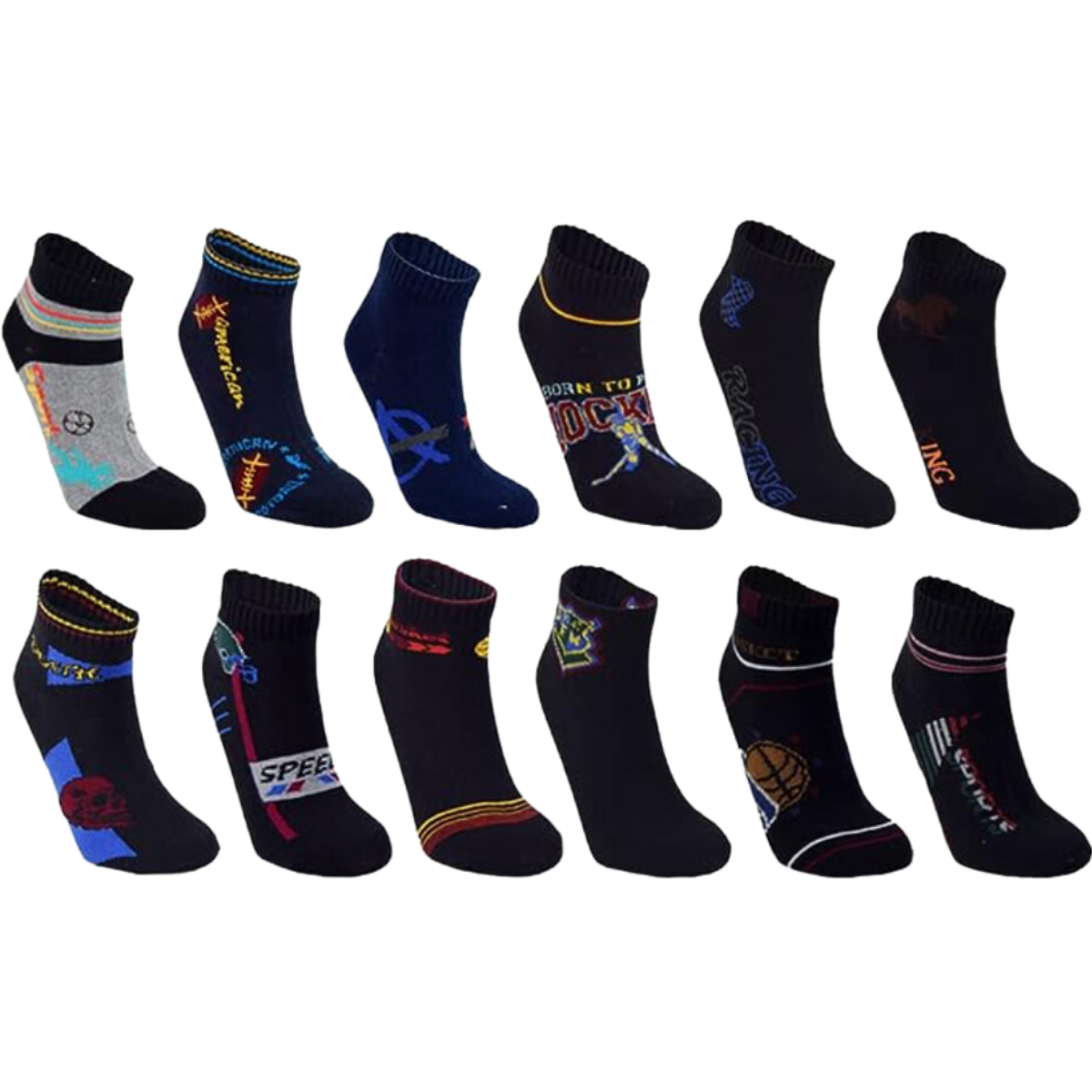 tin 100% algodón diseños deportivo de caballero paquete 12 pares