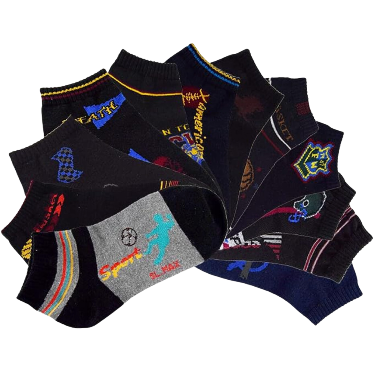 tin 100% algodón diseños deportivo de caballero paquete 12 pares