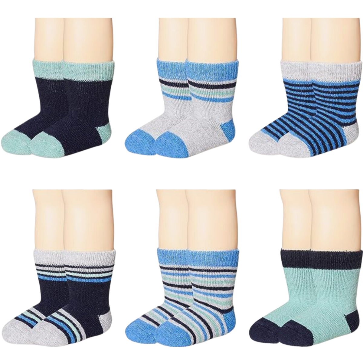 12 pares calceta 3/4 para niños