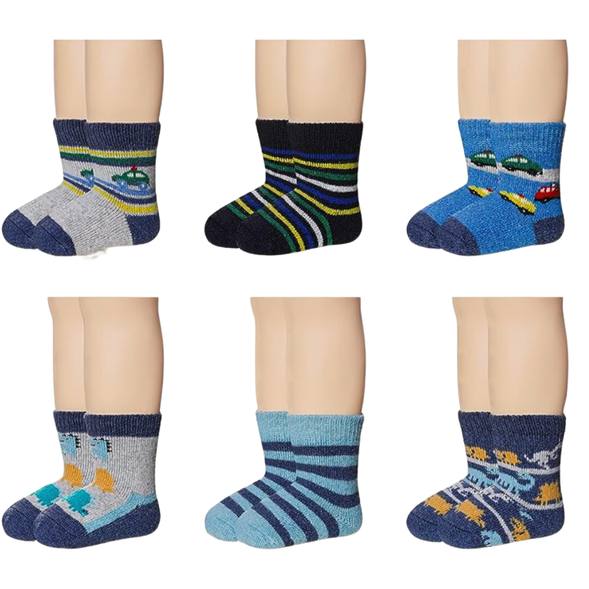 12 pares calceta 3/4 para niños