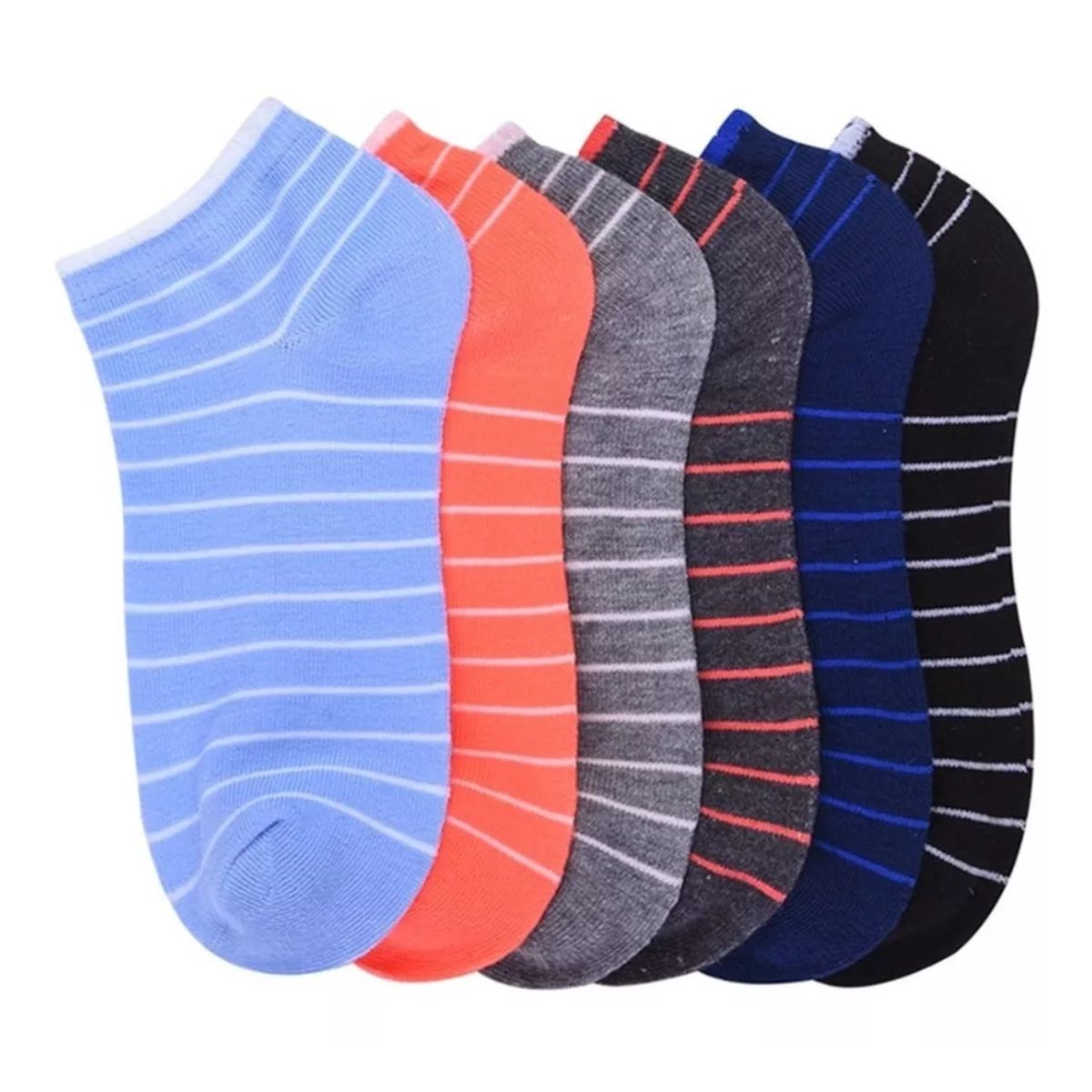 12 pares de calcetines para dama uso casual diseños surtidos