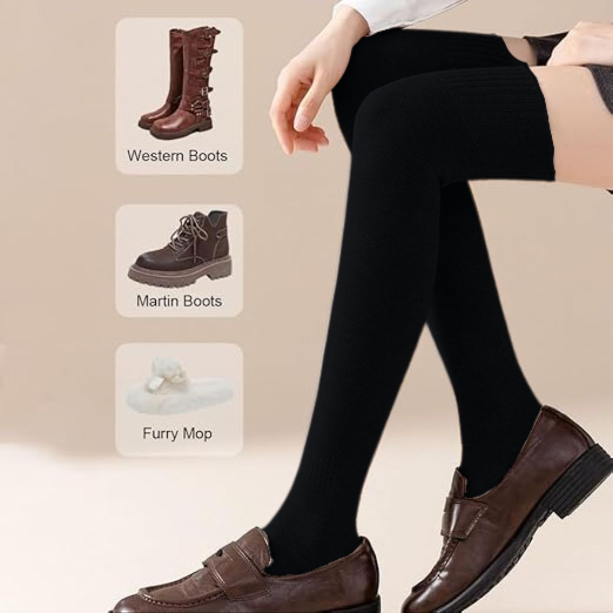 calcetas extralargas 12 pares térmicas para mujer