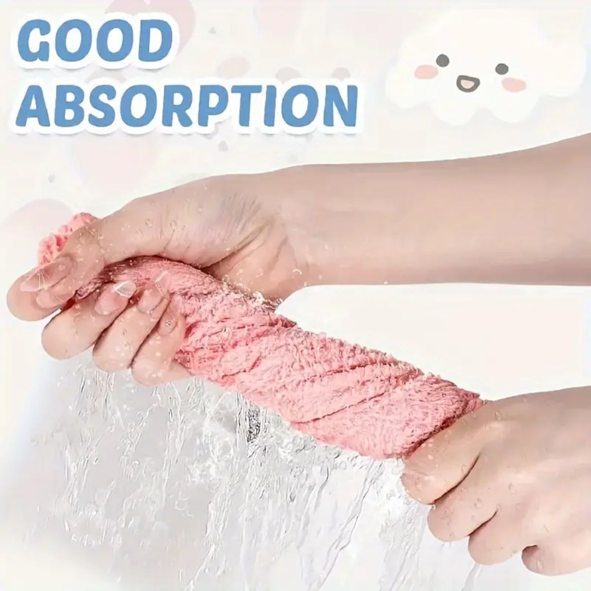 5 piezas toalla absorbente microfibra para manos