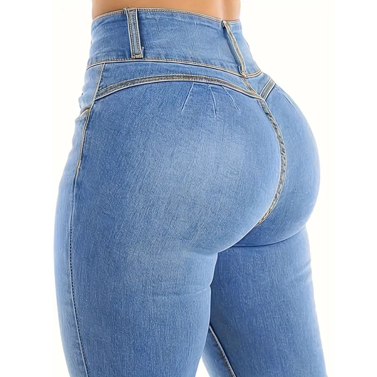 pantalon colombiano 1 pieza para dama mezclilla oscuro
