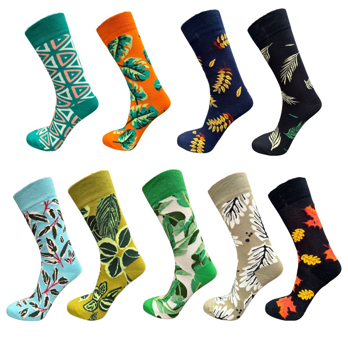 12 pares calcetín de algodon largo diseños divertidos