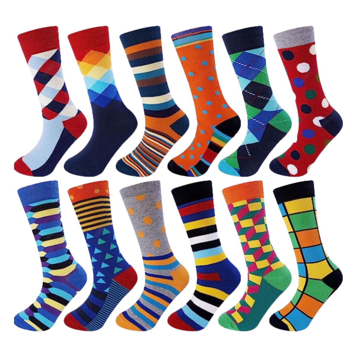 12 pares calcetas de vestir diseños dibujos