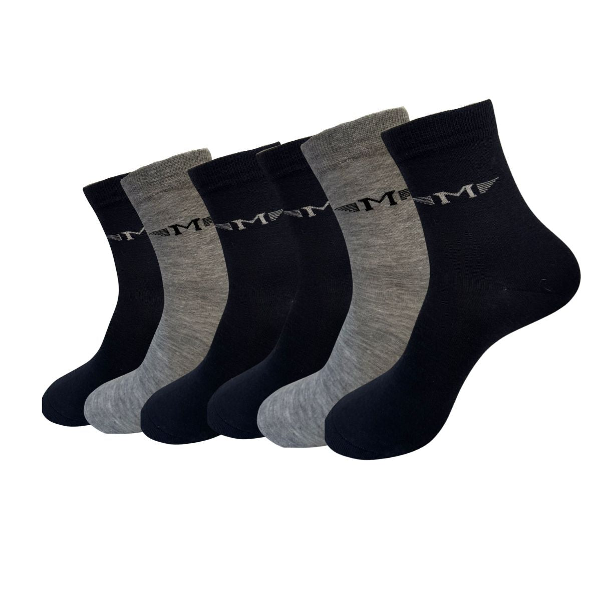 6 pares de calcetas de vestir para caballero diseño clasico