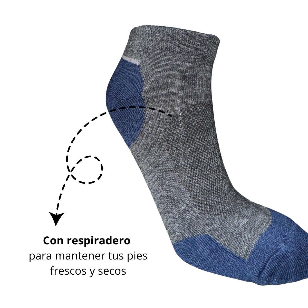 6 pares de calcetas deportivas transpirables