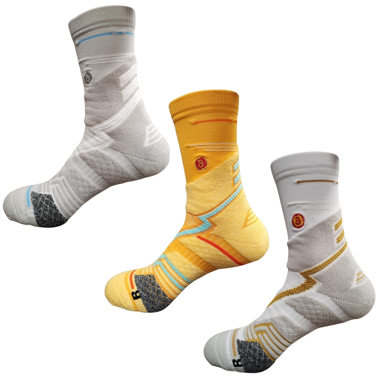 calceta de deportes 6 pares buen ajuste y compresión unisex