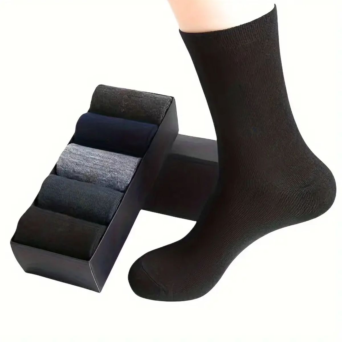 6 pares de calcetas de vestir para hombres diseños