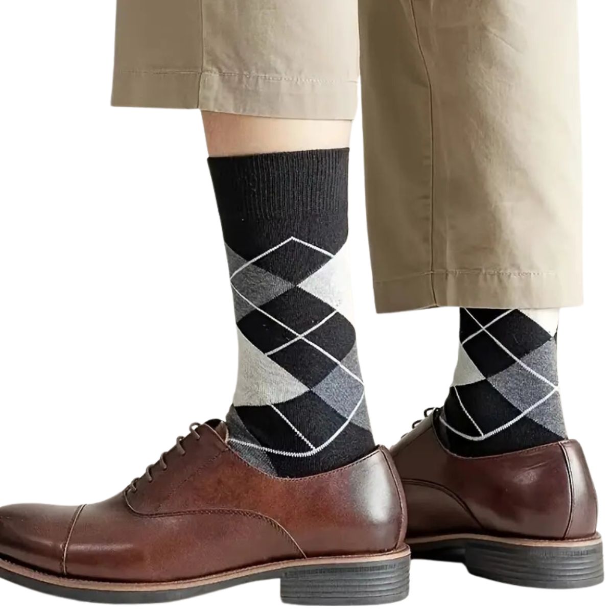 6 pares de calcetas de vestir para hombres diseños