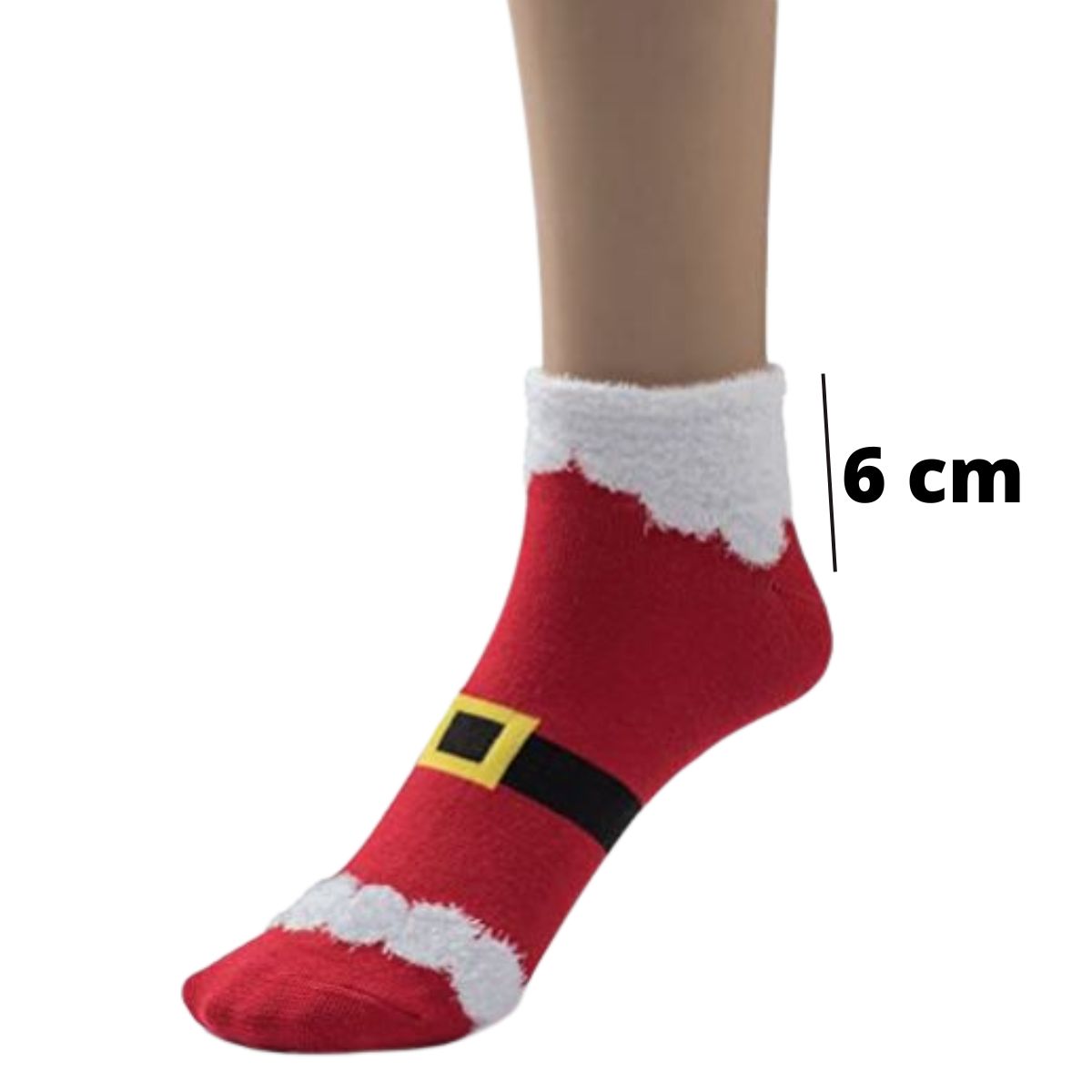 calcetas navideñas cortas (6 pares)