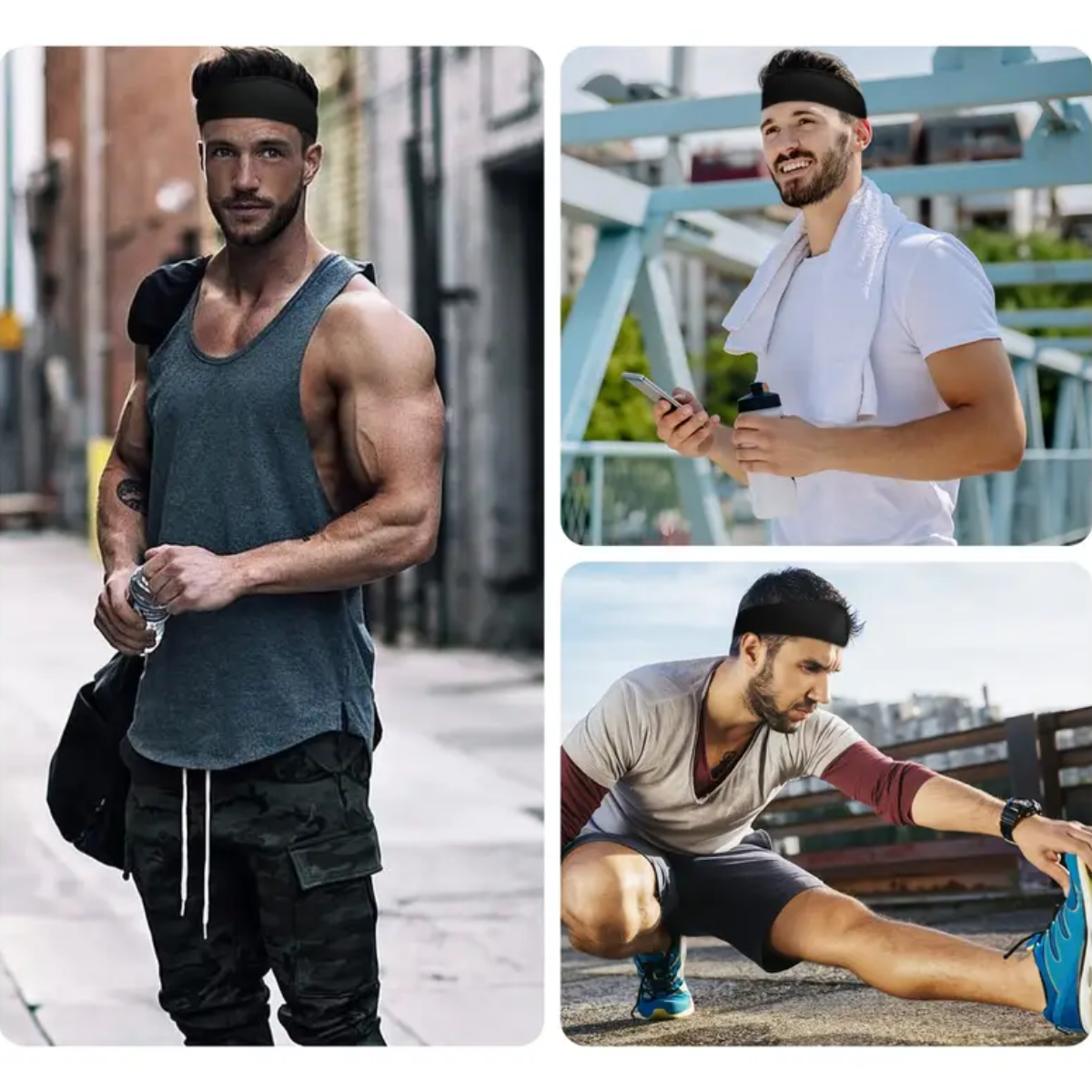 banda para el cabello sport 6 piezas