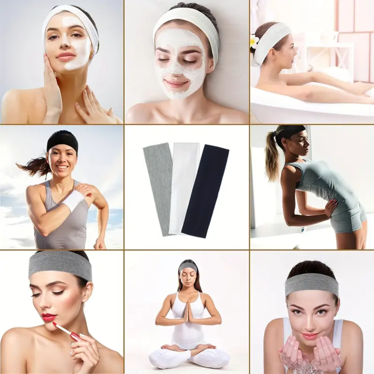 banda para el cabello sport 6 piezas