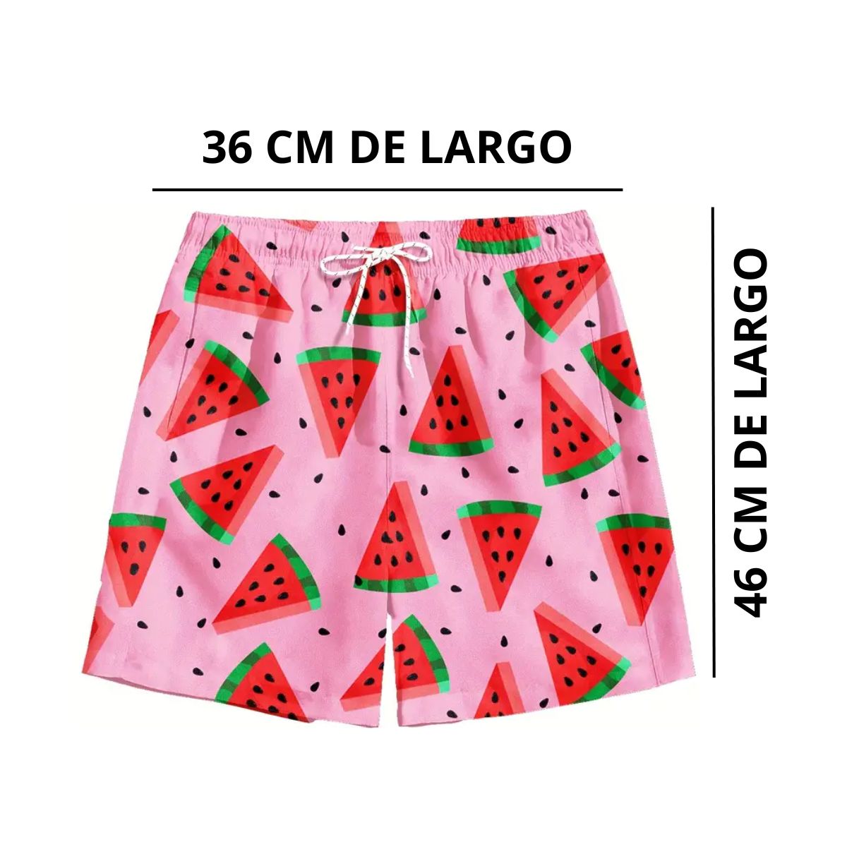 6 piezas de short playero para caballero