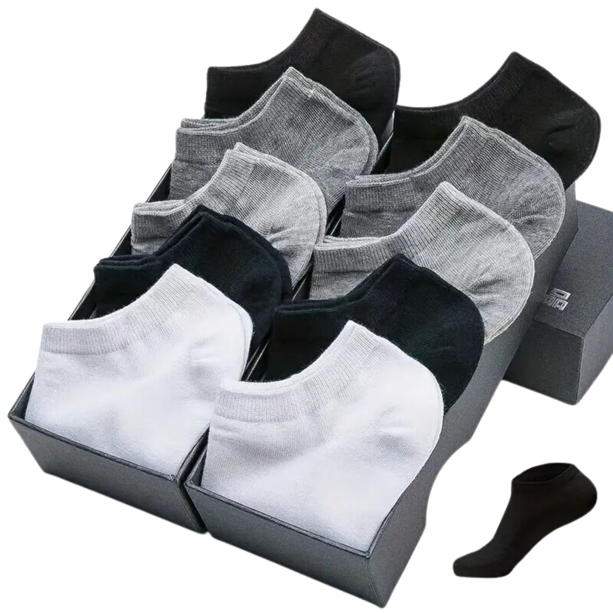 12 pares de calcetas para caballero de algodon