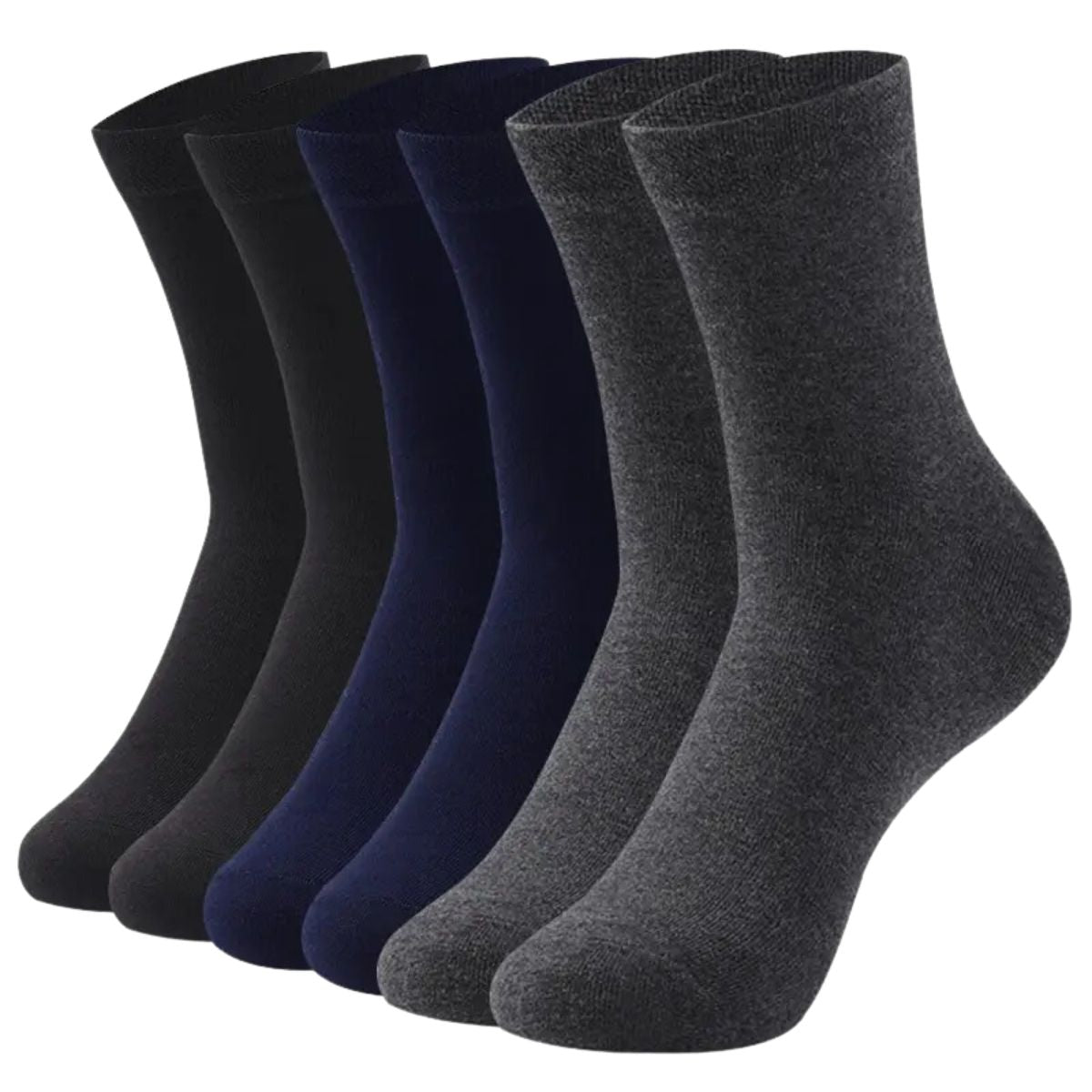 6 pares de calcetas de vestir para caballero