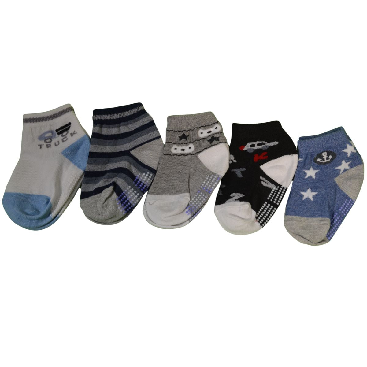 6 pares calcetas antiderrapantes para niños y niñas diferentes diseños