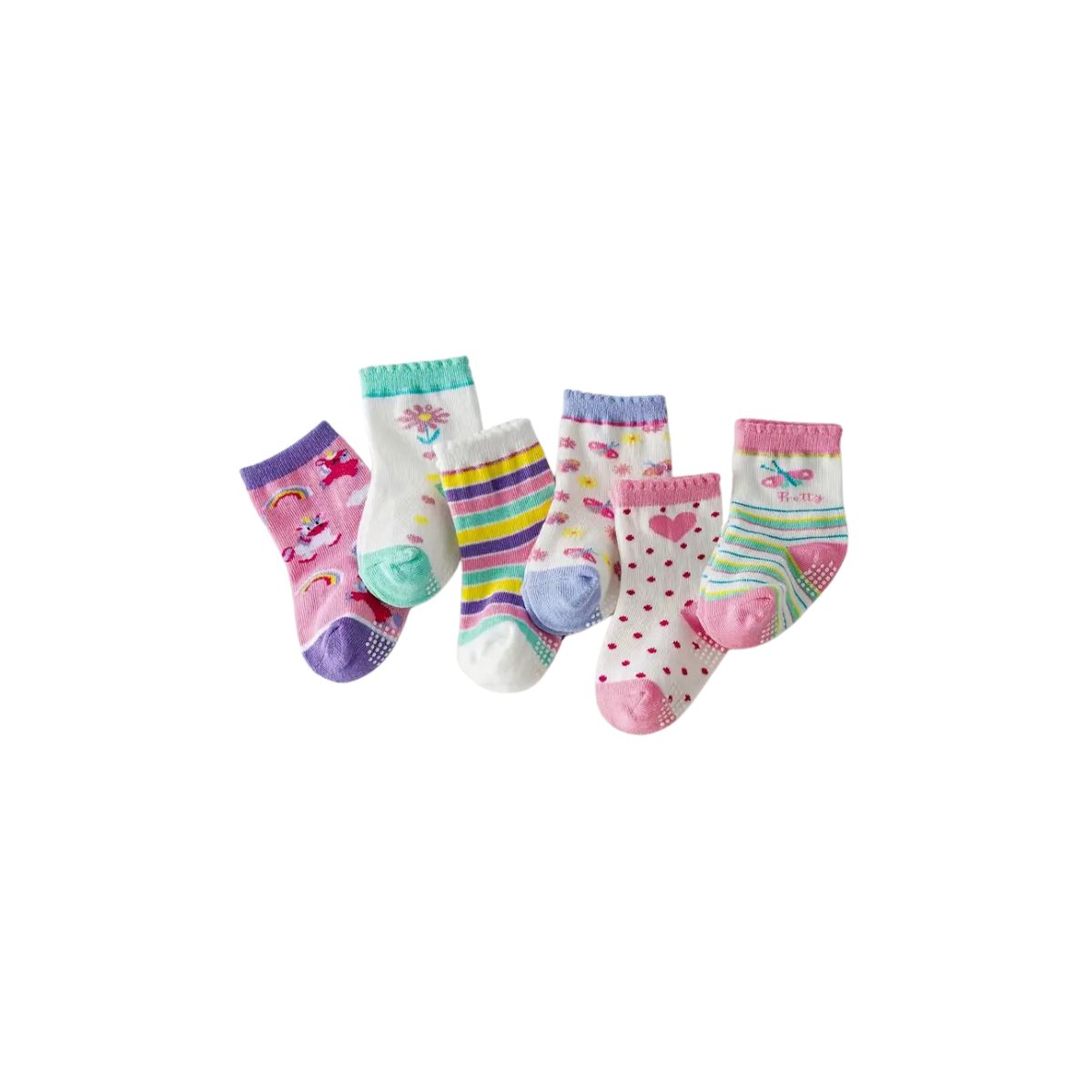 6 pares calcetas antiderrapantes para niños y niñas diferentes diseños