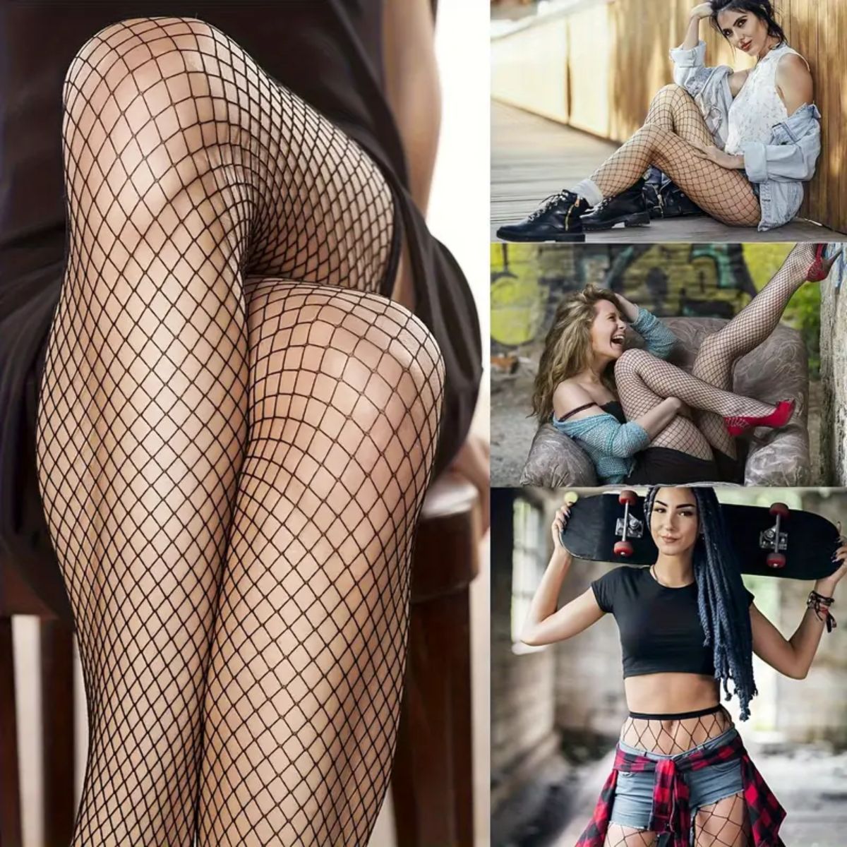 3 piezas pantimedias red diseños sexys