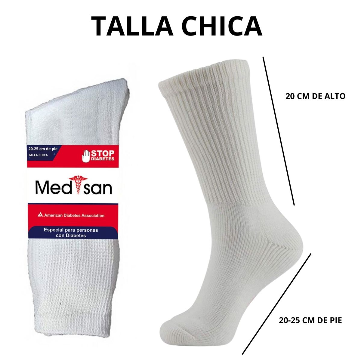 calcetines de algodón diabético paquete de 12 pares