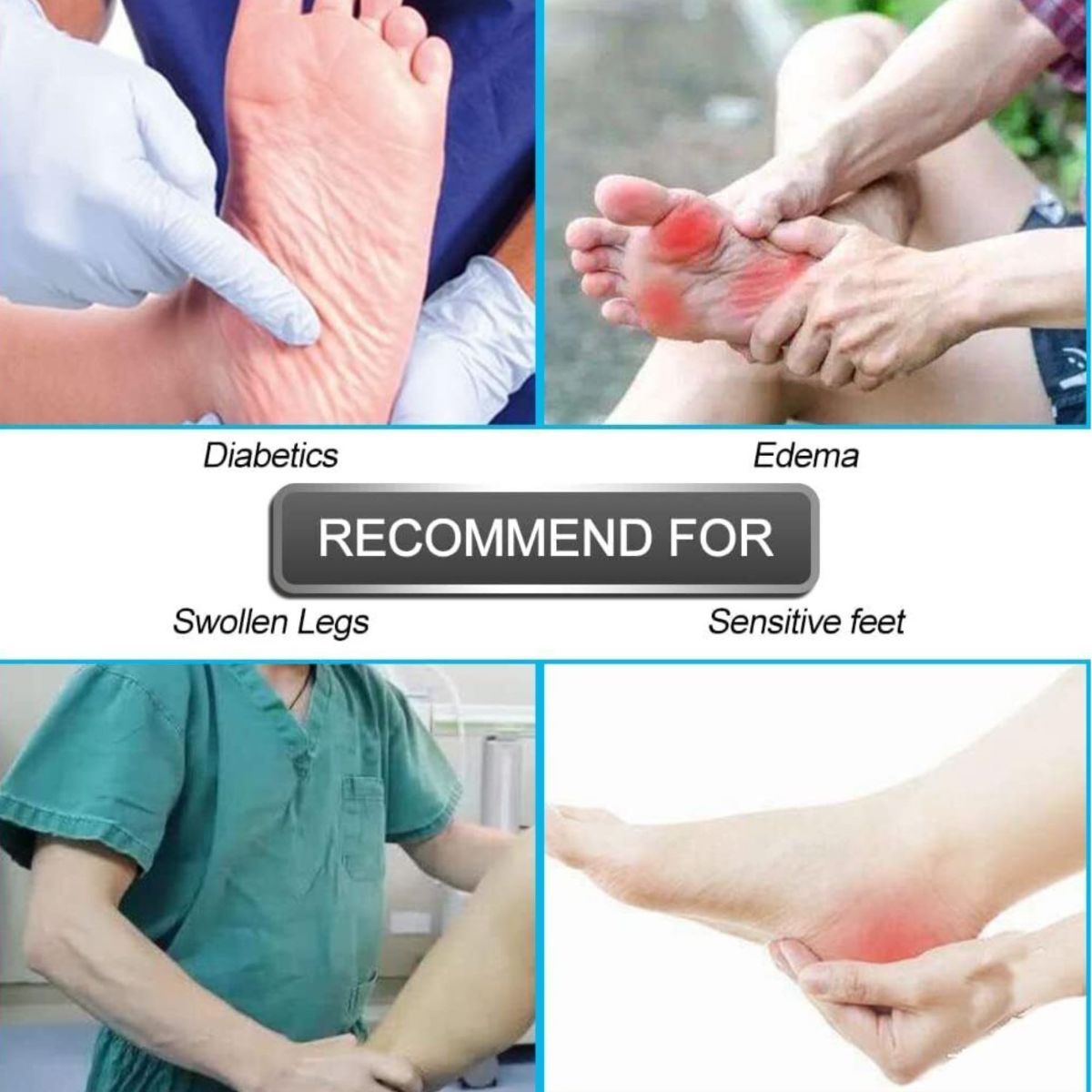 calcetines de algodón diabético paquete de 12 pares